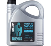 Моторное масло Новус NOVUS INTEGRA 5W-30 (ESTER+AN+VHVI) ILSAC GF 5/6A, 4л INT202304