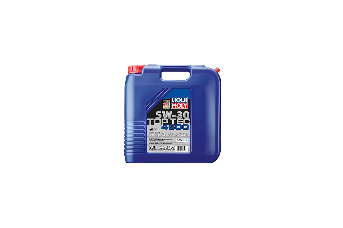 НС-синтетическое моторное масло LIQUI MOLY Top Tec 4600 5W-30 CF/SN C3 20л  3757