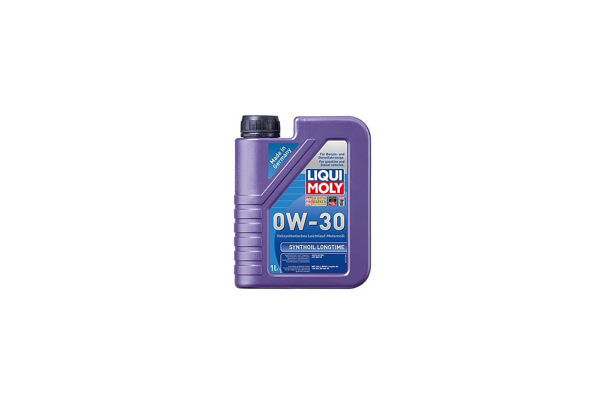 Синтетическое моторное масло LIQUI MOLY Synthoil Longtime 0W-30 1л 8976 -  выгодная цена, отзывы, характеристики, фото - купить в Москве и РФ