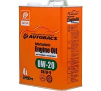 Моторное масло AUTOBACS 0w-20 engine oil, api sn, ilsac gf-5 synthetic, 4 л A01508395