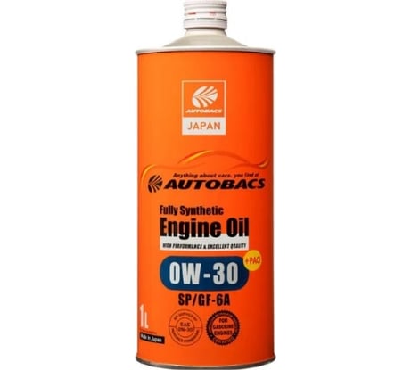 Моторное масло AUTOBACS  0w-30 engine oil api sp ilsac gf-6a synthetic, 1 л A00032233