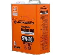 Моторное масло AUTOBACS 5w-30 engine oil api sn/cf ilsac gf-5 synthetic, 4 л A01508401