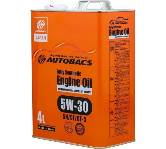 Моторное масло AUTOBACS 5w-30 engine oil api sn/cf ilsac gf-5 synthetic, 4 л A01508401