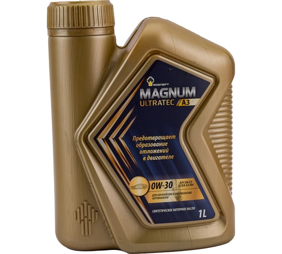 Моторное масло Роснефть Rosneft Magnum Ultratec A3, 0W-30, канистра 1 л (-РНПК) 40816832