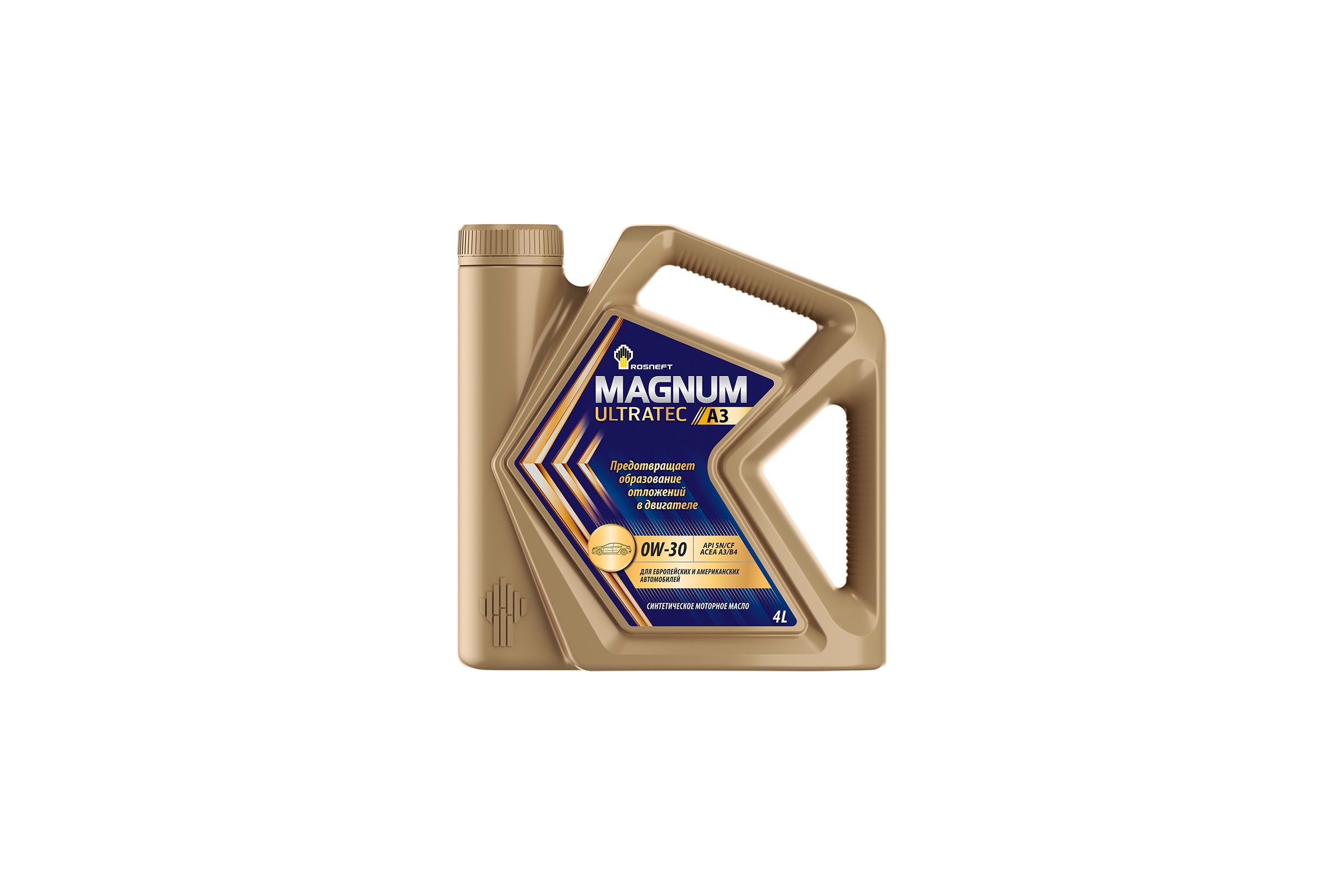 МоторноемаслоРоснефтьRosneftMagnumUltratecA3,0W-30,канистра4л(-РНПК)40816842