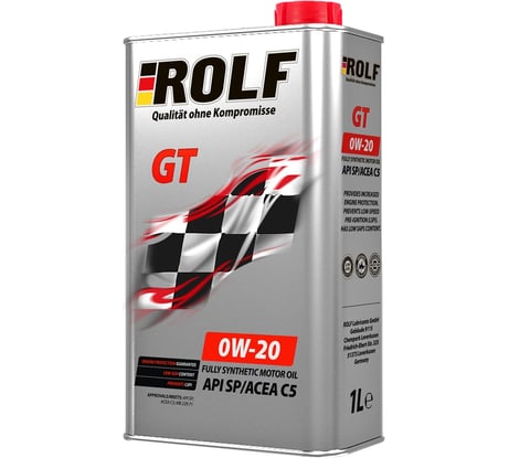 Моторное масло Rolf gt sae 0w-20, api sp, acea c5, синтетическое 1 л 322668