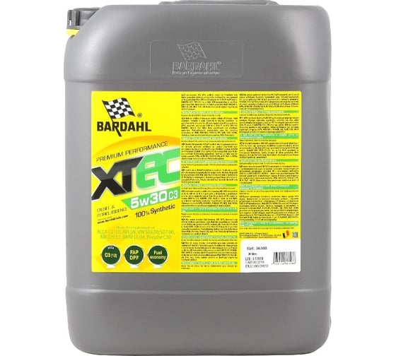 Моторное масло BARDAHL XTEC 5W30, синтетическое, 20 л 36308