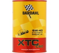 Моторное масло BARDAHL XTC C60 5W40, синтетическое, 1 л 334040