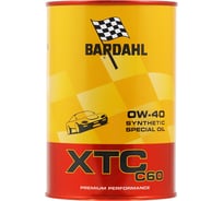 Моторное масло BARDAHL XTC C60 0W40, синтетическое, 1 л 300040