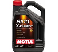 Моторное масло MOTUL 8100 X-clean+ синтетическое, SAE 5W30, 5 л 111684