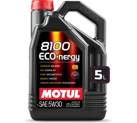 Моторное масло MOTUL 8100 ECO-nergy синтетическое, 5W30, 5 л 111686