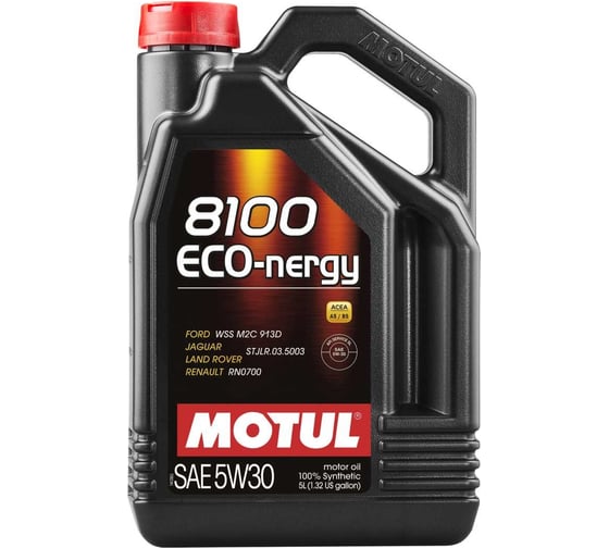 Моторное масло MOTUL 8100 ECO-nergy синтетическое, 5W30, 5 л 111686