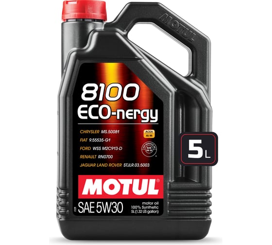 Моторное масло MOTUL 8100 ECO-nergy синтетическое, 5W30, 5 л 111686 1