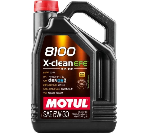Моторное масло MOTUL 8100 X-сlean EFE синтетическое, 5W30, 4 л 111861