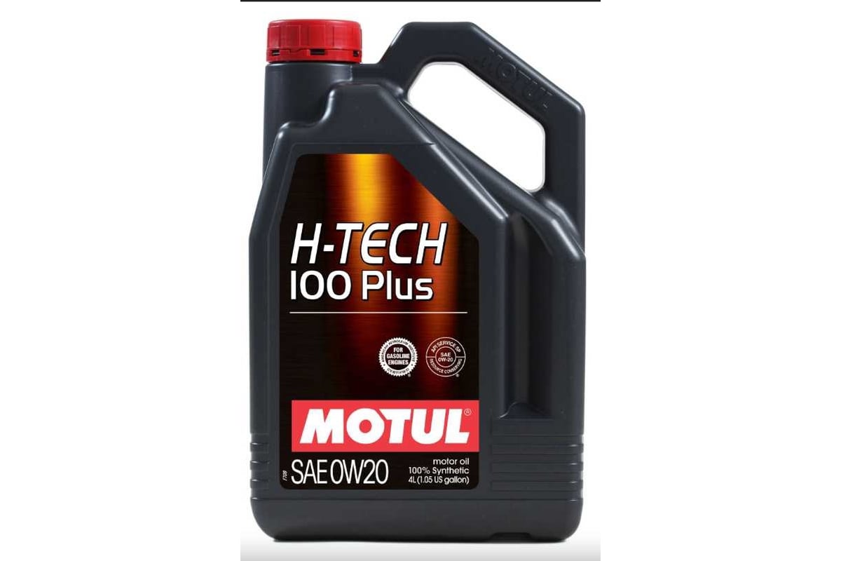 Синтетическое моторное масло MOTUL H-TECH 100 PLUS 0W20 SP 4 л 112144