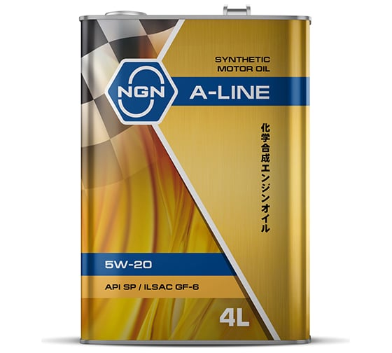 Моторное масло NGN A-LINE 5W-20, синтетическое, 4 л V182575114