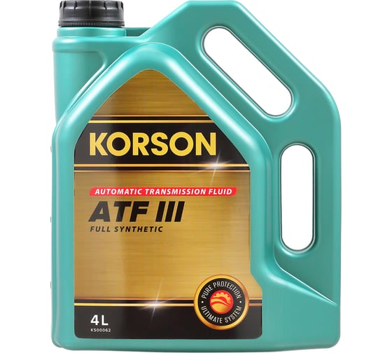 Трансмиссионная жидкость Korson ATF III синтетическая, 4 л KS00062