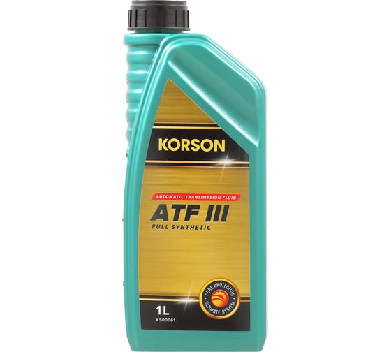 Трансмиссионная жидкость Korson ATF III синтетическая, 1 л KS00061