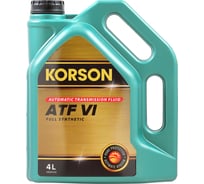 Трансмиссионная жидкость Korson ATF VI синтетическая, 4 л KS00122