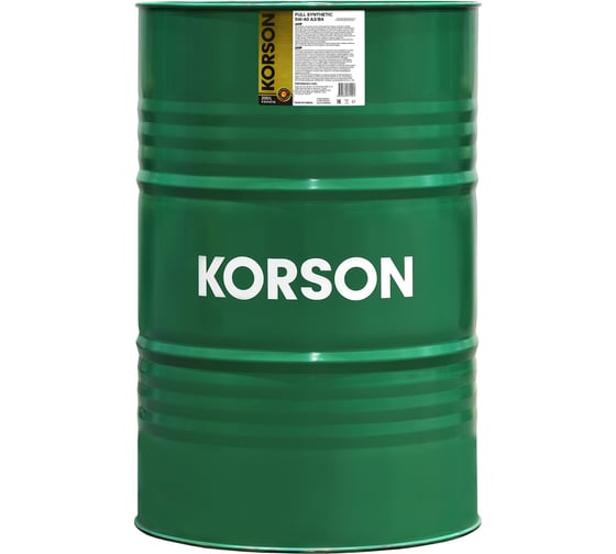 Моторное масло KORSON 5W-40, синтетическое, 200 л KS00016 1