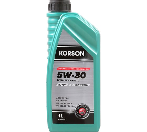 Моторное масло Korson 5W-30 полусинтетическое, 1 л KS00091