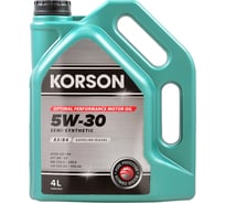 Моторное масло Korson 5W-30 полусинтетическое, 4 л KS00092