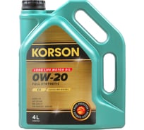 Моторное масло KORSON 0W-20, синтетическое, 4 л KS00192