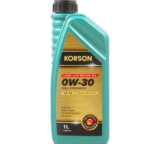 Моторное масло KORSON 0W-30, синтетическое, 1 л KS00211