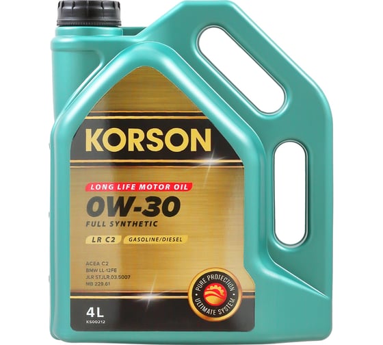 Моторное масло KORSON 0W-30 синтетическое, 4 л KS00212 1