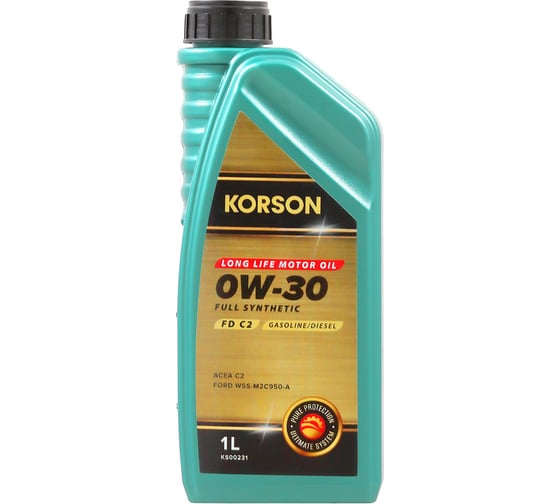 Моторное масло KORSON 0W-30, синтетическое, 1 л KS00231 1