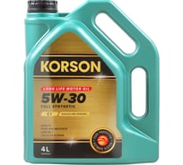 Моторное масло KORSON 5W-30 синтетическое, 4 л KS00242