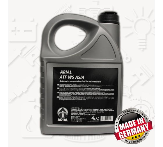 Трансмиссионное масло ARIAL ATF WS, Asia, 4 л AR001910030