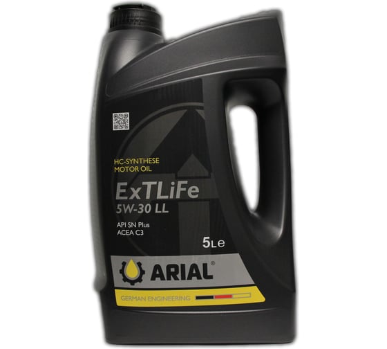 Моторное масло ARIAL ExTLiFe SAE 5W-30, LL, 5 л AR001053040