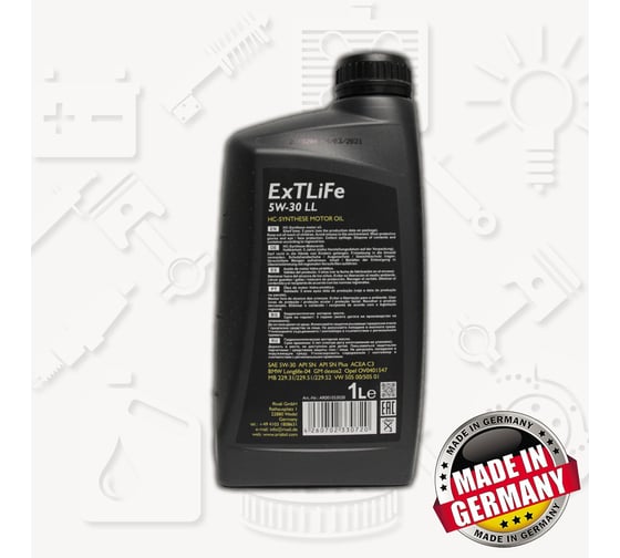 Моторное масло ARIAL ExTLiFe 5W-30, LL, 1 л AR001053020