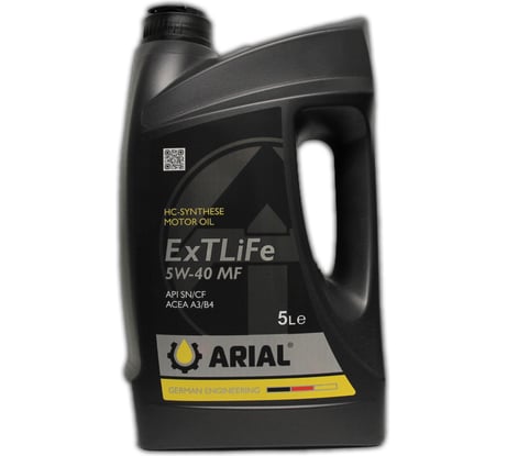Моторное масло ARIAL ExTLiFe MF 5W-40 (5л) AR007054040