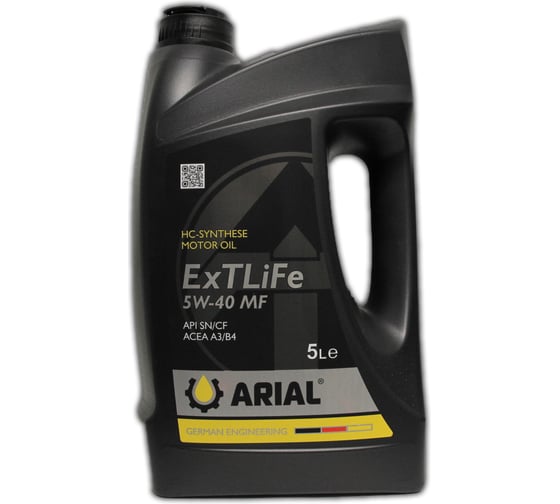 Моторное масло ARIAL ExTLiFe MF 5W-40 (5л) AR007054040