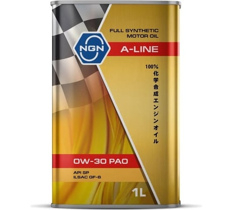 Моторное масло NGN A-LINE 0W-30 PAO, синтетическое, 1 л V182575107