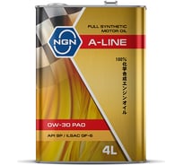 Моторное масло NGN A-LINE 0W-30, PAO, синтетическое, 4 л V182575108