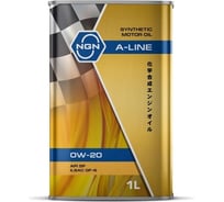 Моторное масло NGN A-LINE 0W-20, синтетическое, 1 л V182575104