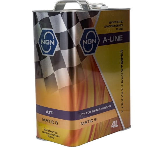 Трансмиссионное масло NGN A-LINE ATF Matic S синтетическое, 4л V182575181