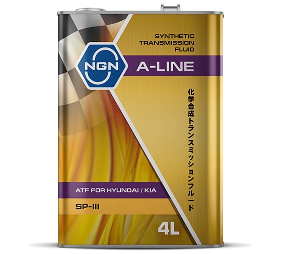 Трансмиссионное масло NGN A-LINE ATF SP-III синтетическое, 4л V182575136 1