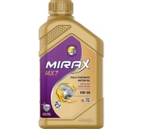 Моторное масло MIRAX синтетическое MX7 SAE 5W-30 ACEA A3/B4 API SL/C 607026