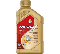 Моторное масло MIRAX mx9 синтетическое, SAE 0W-20, ACEA C5, API SN plus 607036