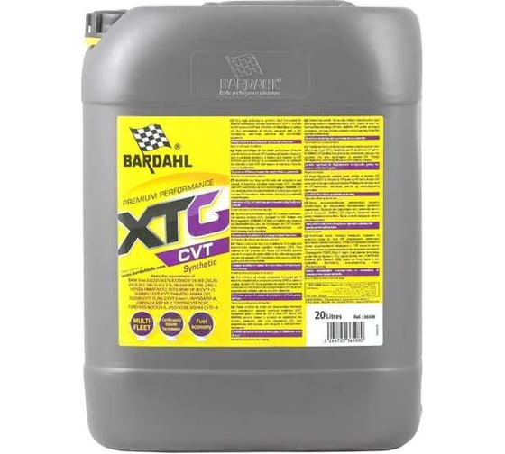 Трансмиссионное масло BARDAHL XTG CVT, 20 л 36508