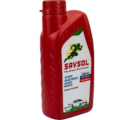 Синтетическое моторное масло SAVSOL SUPER 10W-40, ACEA A3/B4-12, API SN/CF, 1 л SS10-001
