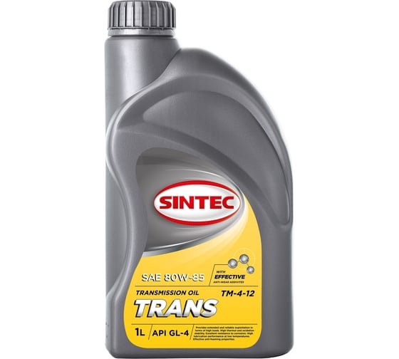 Трансмиссионное масло Sintec TRANS TM4 SAE 80W-90, API GL-4, 1 л 900371 1