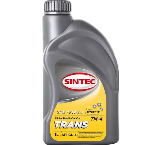 Трансмиссионное масло Sintec TRANS TM4 SAE 75W-90, API GL-4, 1 л 900359 1