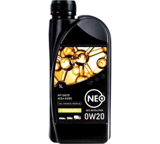 Моторное масло NEO Revolution 0W20, синтетическое, SN/CF, A5/B5, 1 л NR00020001 1