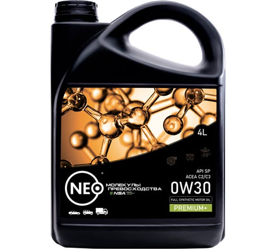 Моторное масло NEO Revolution 0w30, синтетическое SP, C2/C3, 4 л NRC2030004 1
