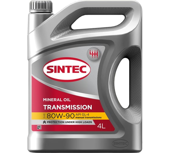 Трансмиссионное масло Sintec TRANSMISSION TM4 SAE 80W-90 API GL-4 4 л ...